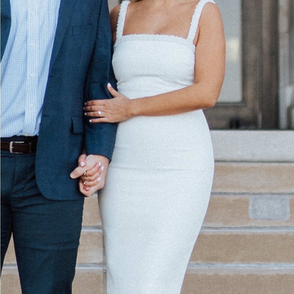 Likely pearl fitted dress
